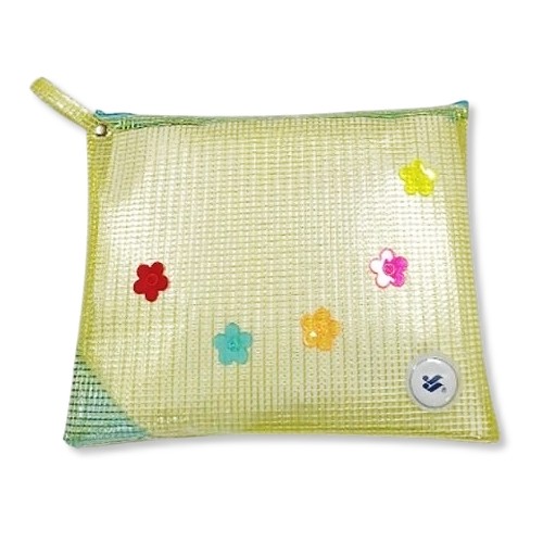 PVC A5 high frequency mesh zipper bag